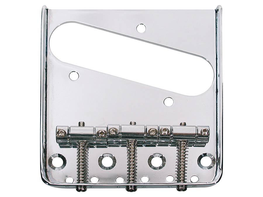 Boston T-32-C Brug-staartstuk, Teaser tray style, grooved saddles, chroom