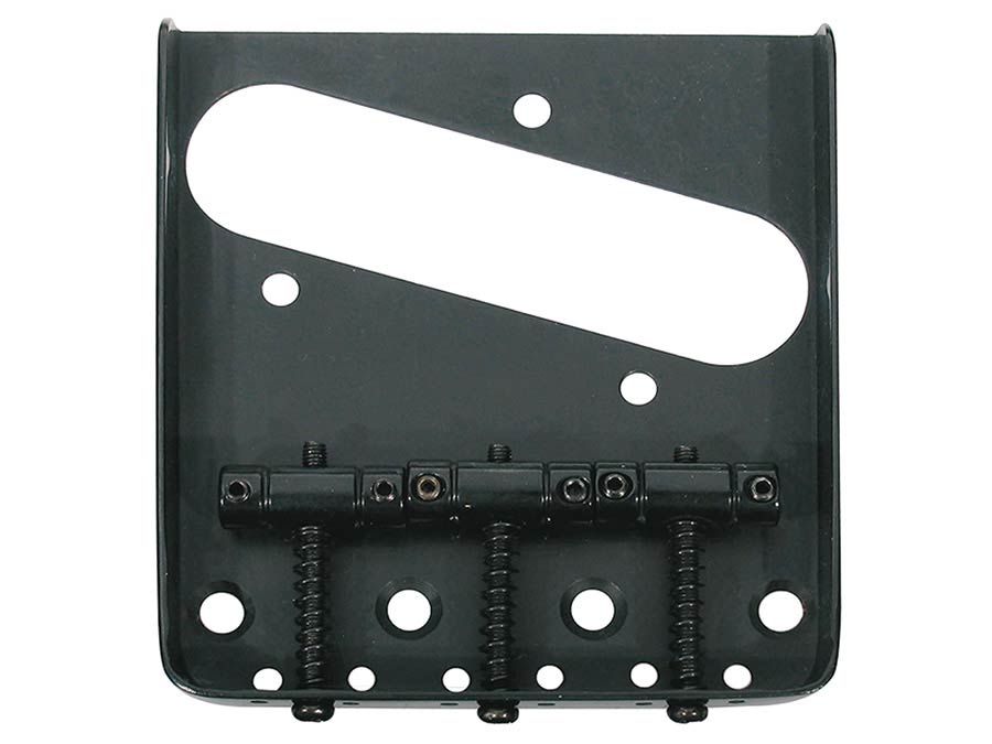 Boston T-32-B Brug-staartstuk, Teaser tray style, grooved saddles, zwart