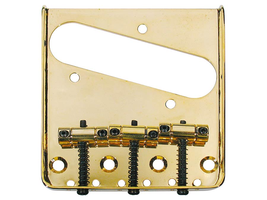 Boston T-32-G Brug-staartstuk, Teaser tray style, grooved saddles, goud