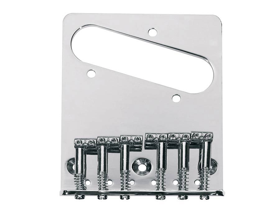 Boston T-62-C Brug-staartstuk, Teaser, grooved saddles, flat plate, chroom