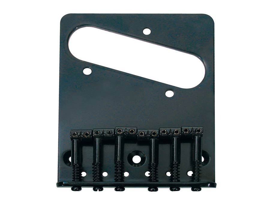 Boston T-62-B Brug-staartstuk, Teaser, grooved saddles, flat plate, zwart