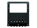 Boston T-68-B Brug-staartstuk, Teaser, block saddles, flat plate /for humbucker, zwart