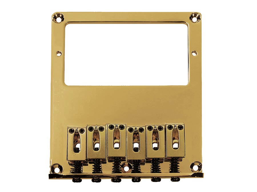 Boston T-68-G Brug-staartstuk, Teaser, block saddles, flat plate /for humbucker, goud