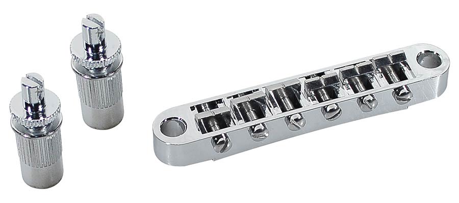 Boston B-166-C Brug voor e-gitaar, "tune'o matic", stud spacing 74,0mm, 12" radius, chroom