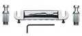 Boston T-90-C Brug-staartstuk, G-model, with studs, fixed staggered saddles, chroom