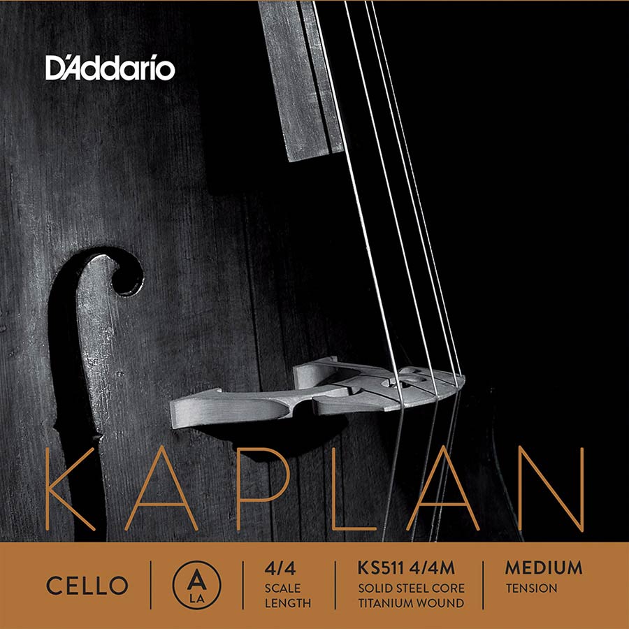 D'Addario KS511-44M Cello snaar A-1 Titanium Omwonden on steel core