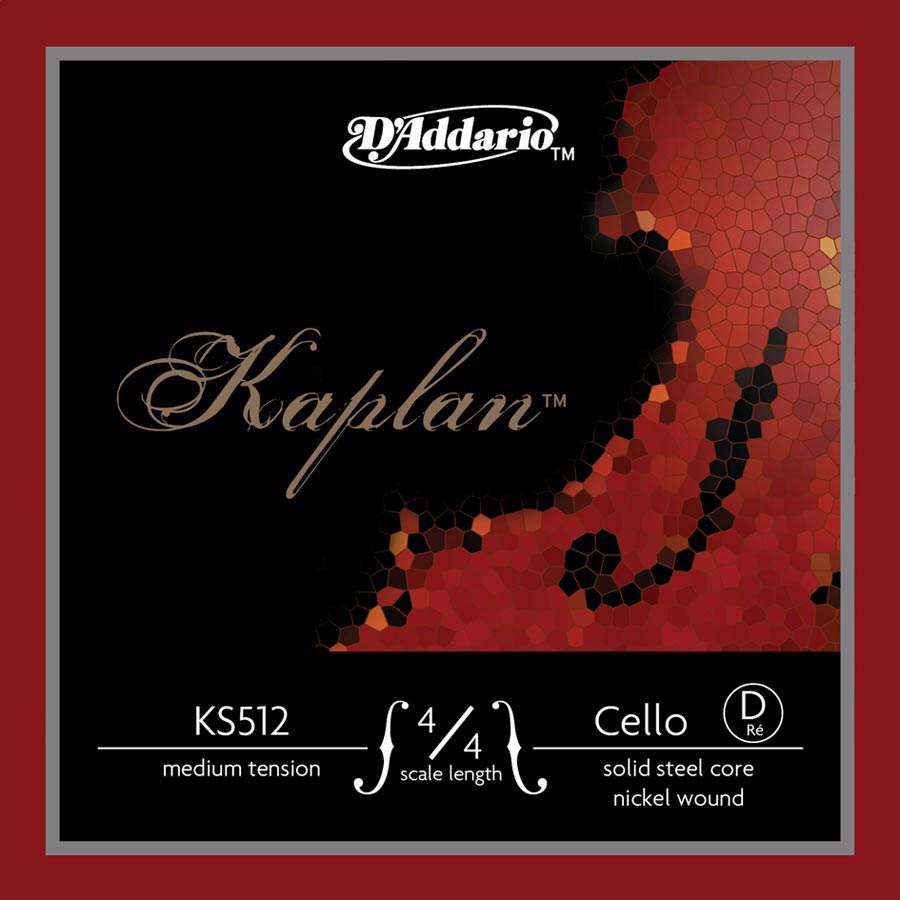 D'Addario KS512-44M Cello snaar D-2 Nikkel Omwonden on solid steel core
