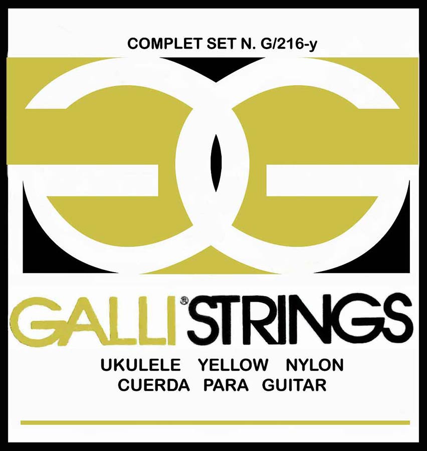 snarenset ukelele, yellow nylon