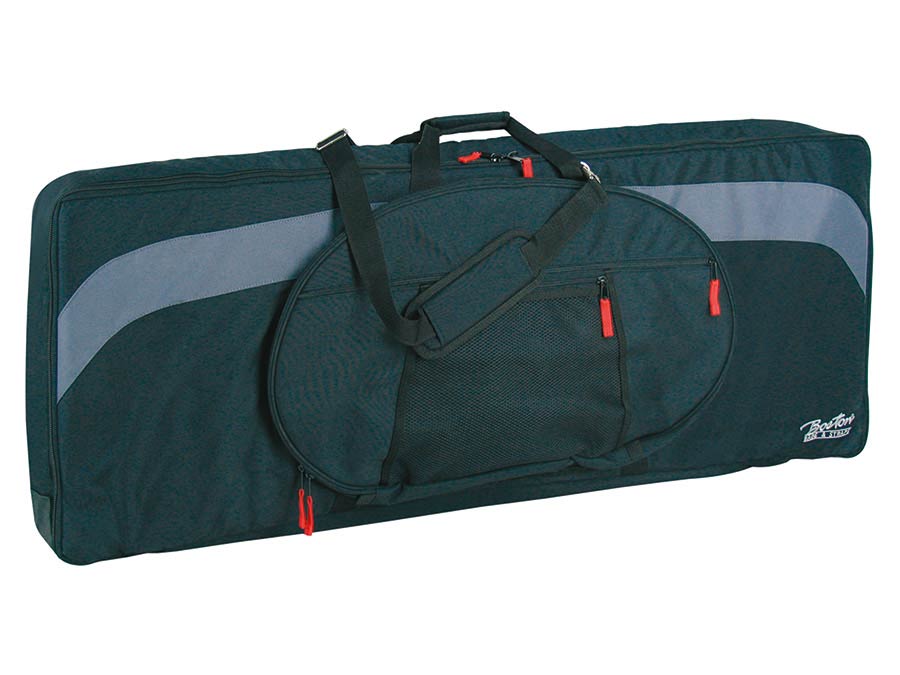 Boston KBT-117-BG Gigbag voor keyboard, 25 mm. gevoerd, 1165 x 400 x 170 mm., zwart en grijs