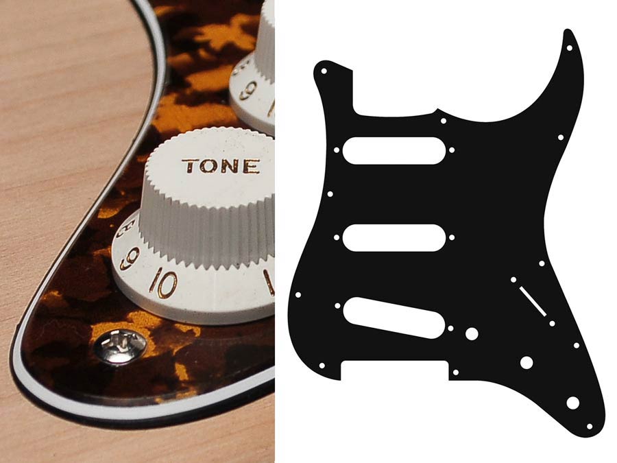 Boston ST-313-RY Slagplaat, Stallion, 3 ply, tiger yellow, standaard, SSS, 3 pot holes, 3-5 switch