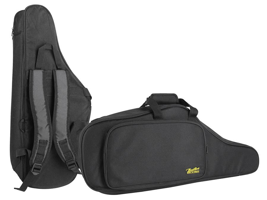 Boston GB-600-TS Gigbag voor tenorsax, zwart cordura, 15 mm gevoerd, met riemen en accessoires zakje
