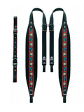 Boston 60-M-TVB Accordeon riemen, tirol, 82-87 x 6,0 cm, rugriem, "tiroler", leder & zwart velours