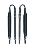 Boston 45-M-CV Accordeon riemen, 48-72 bassen, 82-87 x 4,5cm, split leder, velours voering, zwart