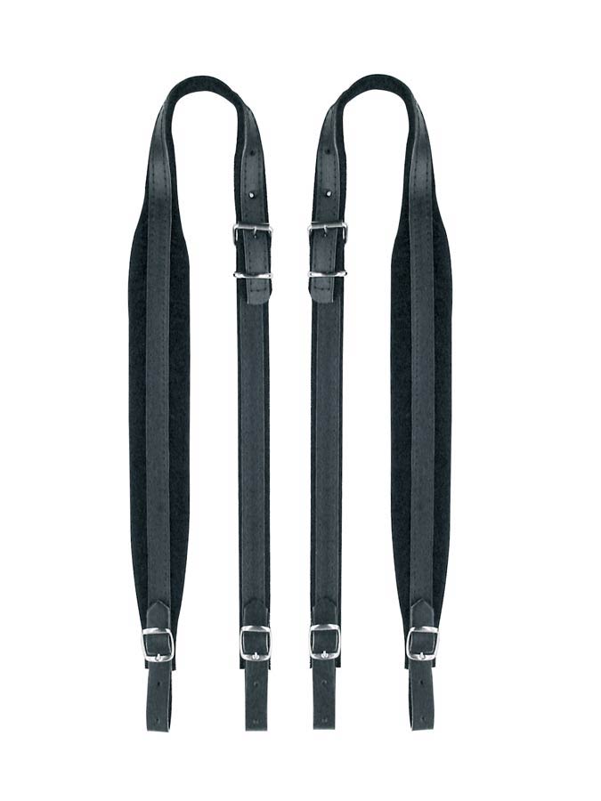 Boston 45-M-CV Accordeon riemen, 48-72 bassen, 82-87 x 4,5cm, split leder, velours voering, zwart