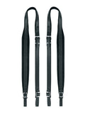 Boston 45-X-CV Accordeon riemen, 120 bassen, 102-107 x 4,5cm, split leder, velours voering, zwart