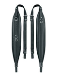 Boston 80-L-CS Accordeon riemen, 96-120 bassen, 99-104 x 8,0cm, split leder, skai voering, zwart