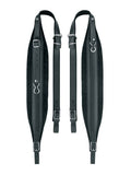 Boston 80-L-CV Accordeon riemen, 96-120 bassen, 99-104 x 8,0cm, split leder, velours voering, zwart