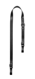 Boston 22-M-L Accordeon riem, 82-87, x 2,2 cm, enkele riem, split leder, geen voering, zwart