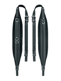 Boston 80-L-LV Accordeon riemen, 96-120 bassen, 99-104 x 8,0cm, nerf leder, velours voering, zwart