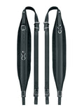 Boston 100-X-LV Accordeon riemen, 120 + bassen, 109-114 x 10,0cm, rugriem, nerf leder, velours voering, zwart