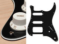 Boston ST-322-B Slagplaat, Stallion, 3 ply, black, SSH, 2 pot holes, 3-5 switch