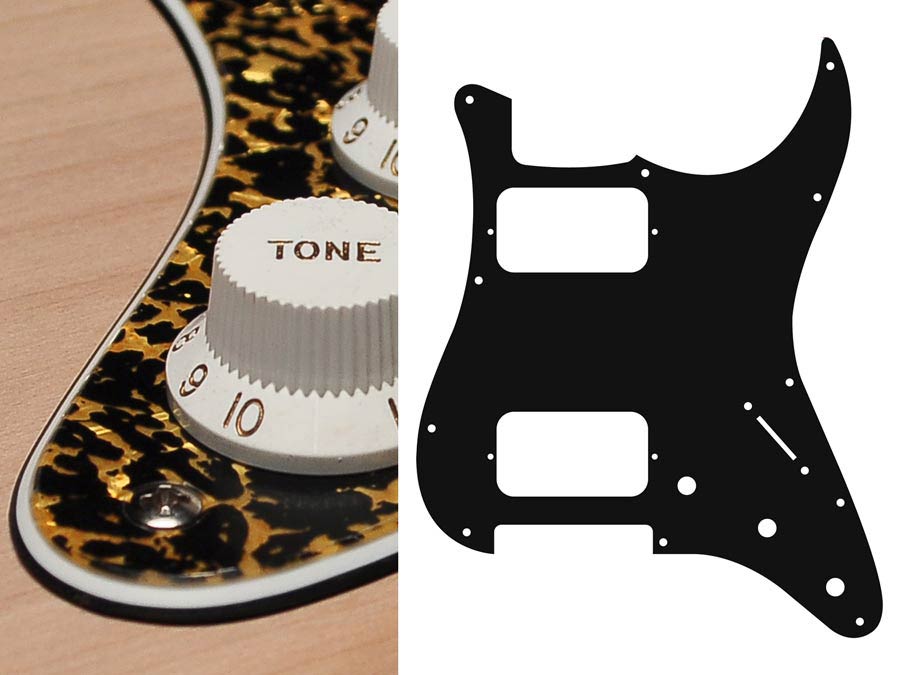 Boston ST-333-RP Slagplaat, Stallion, 3 ply, tiger pearl, HH, 3 pot holes, 3-5 switch