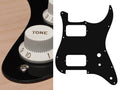 Boston ST-131-B Slagplaat, Stallion, 1 ply, black, HH, 2 pot holes, toggle switch