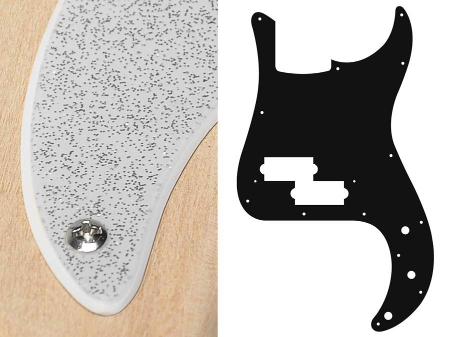 Boston PB-215-SSV Slagplaat, Puncher bass, 2 ply, sparkling silver, standaard