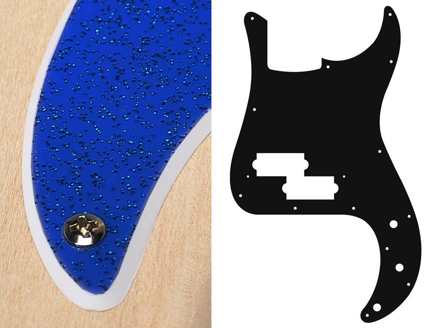 Boston PB-215-SBU Slagplaat, Puncher bass, 2 ply, sparkling blue, standaard