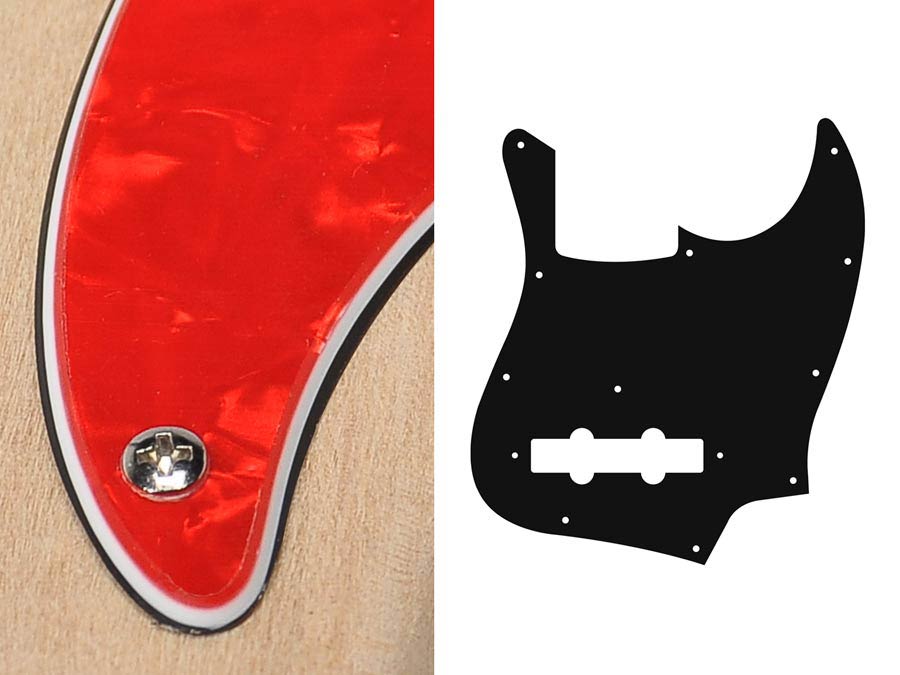 Boston JB-310-PR Slagplaat, Jocker bass, 3 ply, pearl red, standaard