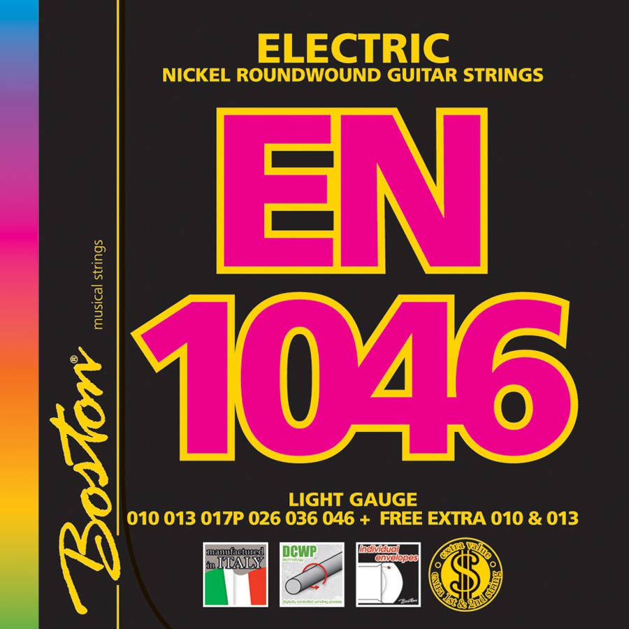 Boston EN-1046 Snarenset elektrisch, nickel roundwound, light, 010-013-017-026-036-046