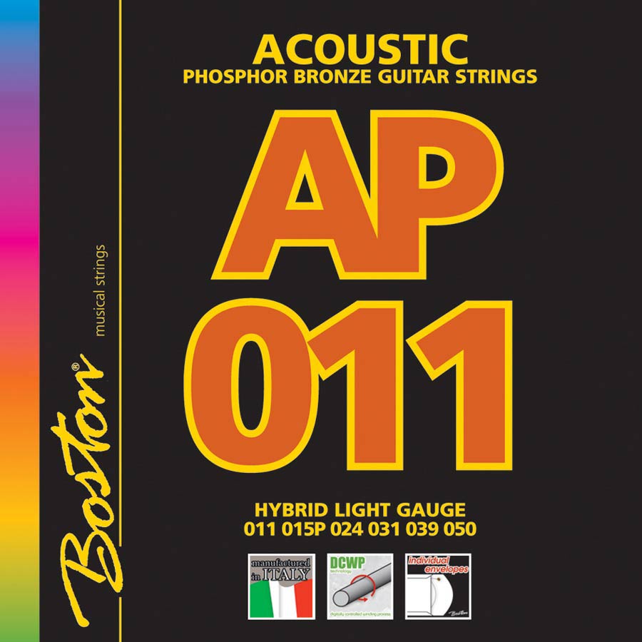 Boston AP-11 Snarenset akoestisch, phosphor bronze, hybrid light, 011-015-024-031-039-050
