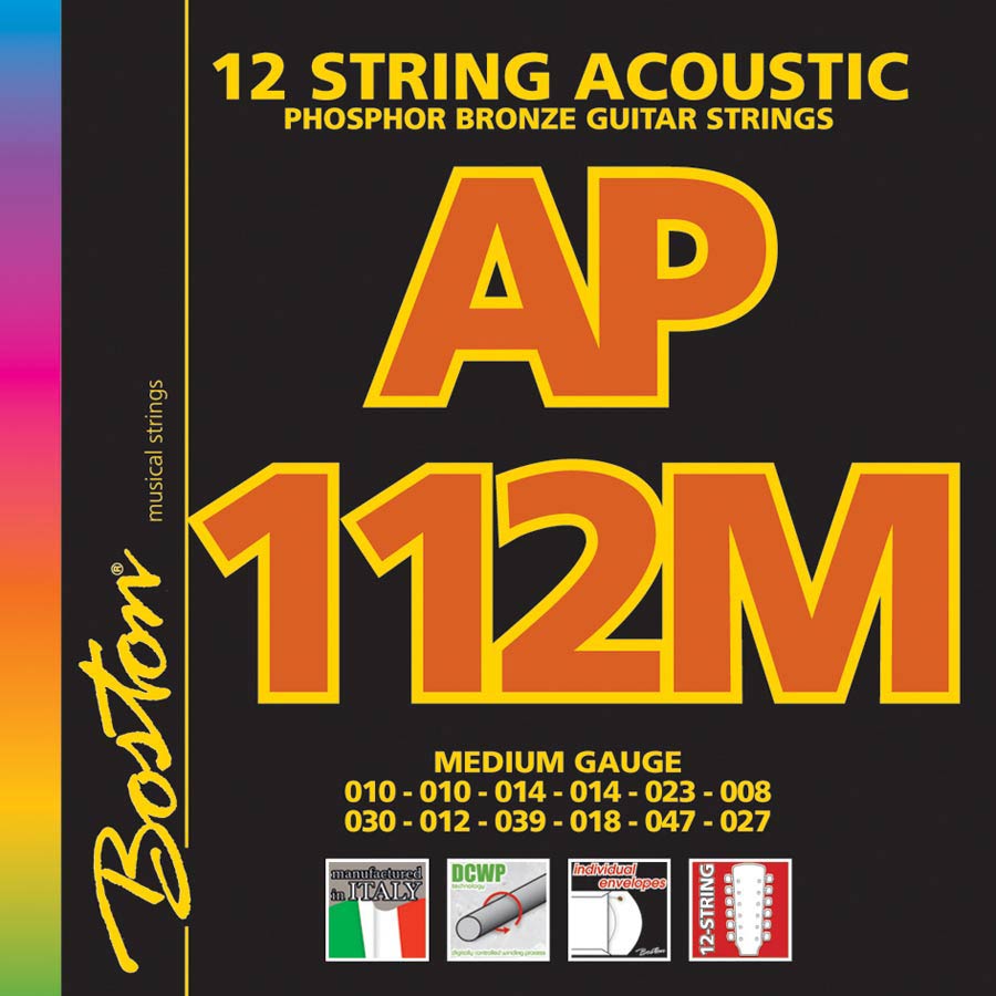 Boston AP-112-M Snarenset 12-snarig akoestisch, phosphor bronze, medium
