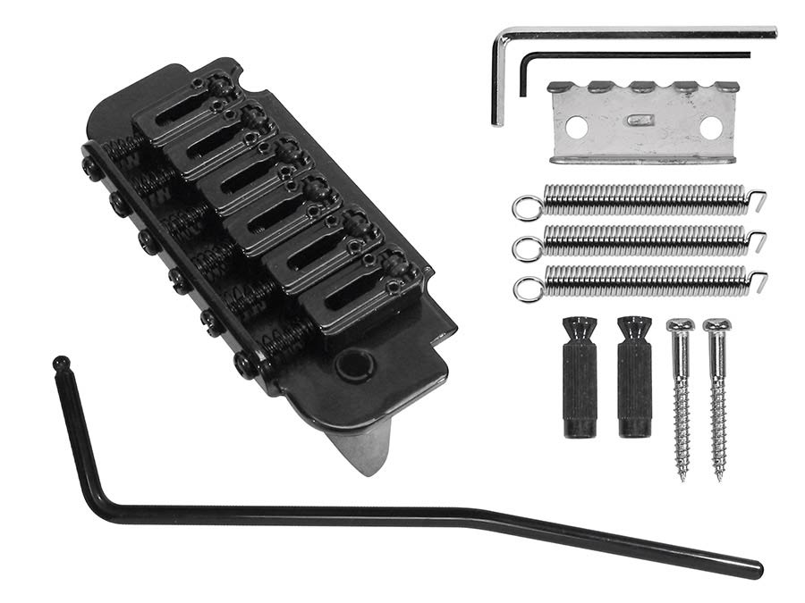 Boston T-350-B Tremolo Stallion, pitch 10,8mm, with 2 studs, roller saddles, black