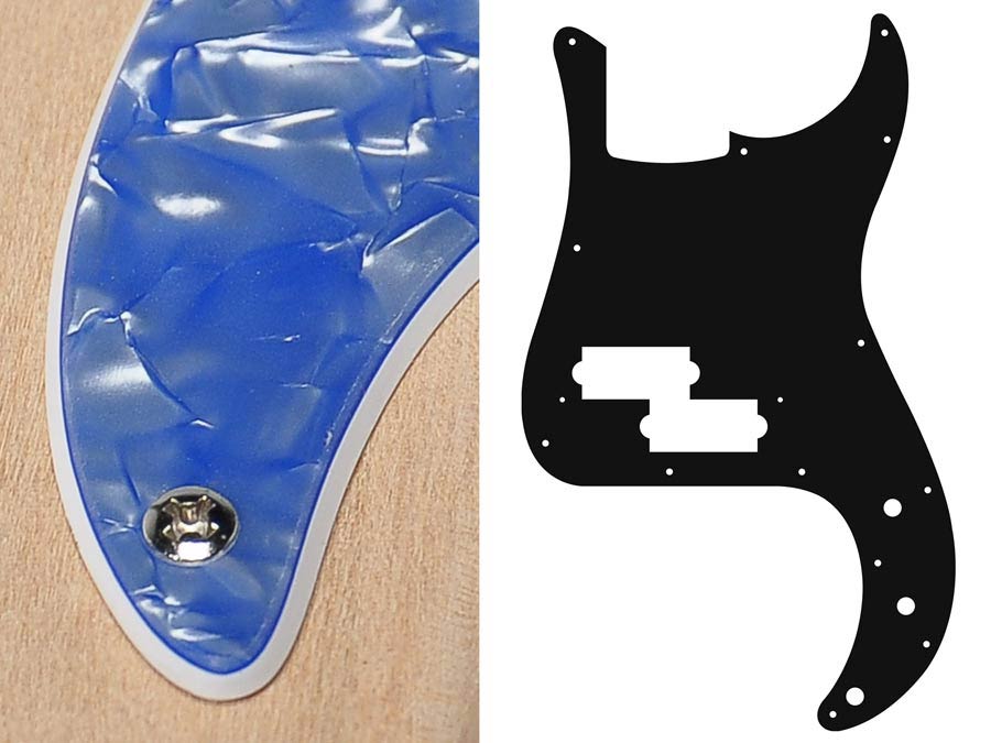 Boston PB-215-POB Slagplaat, Puncher bass, 2 ply, pearl ocean blue, standaard