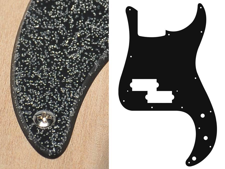 Boston PB-215-SBK Slagplaat, Puncher bass, 2 ply, sparkling black, standaard