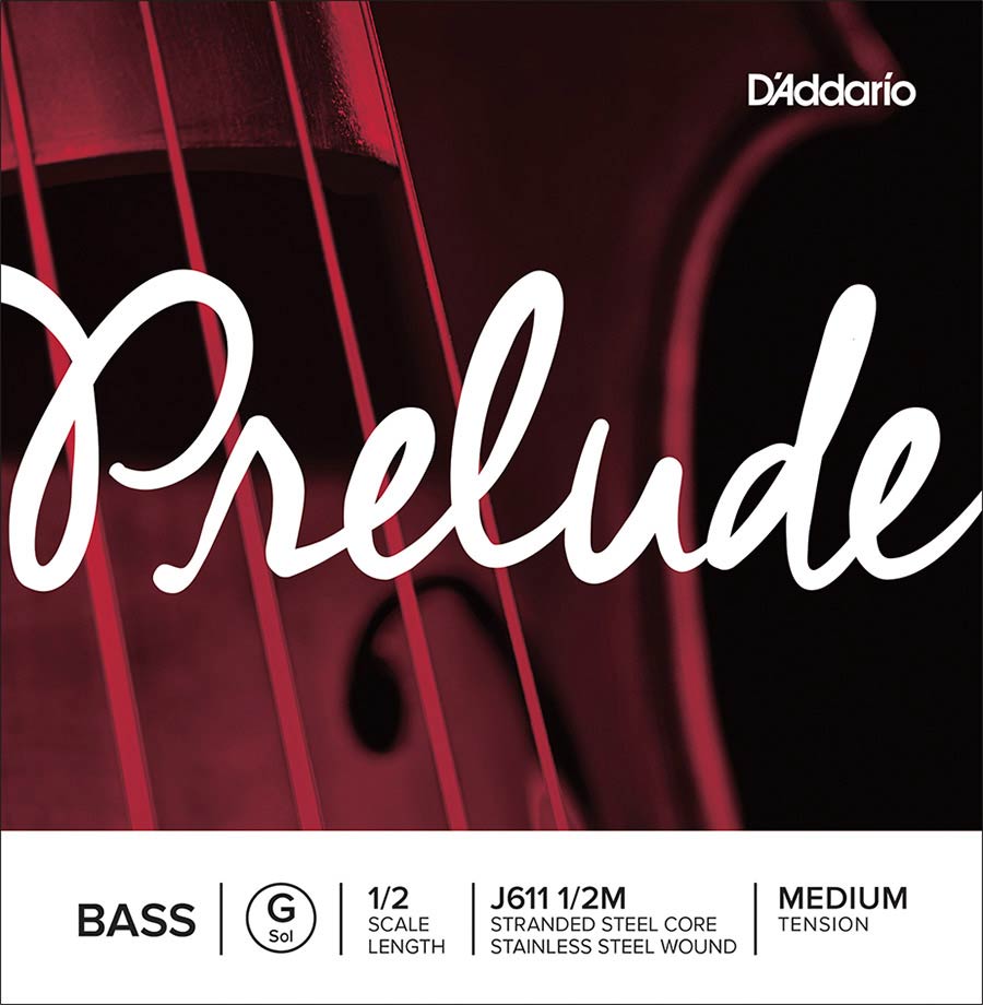 D'Addario J611-12M Contrabassnaar G-1 1/2 Medium stranded steel core stainless steel