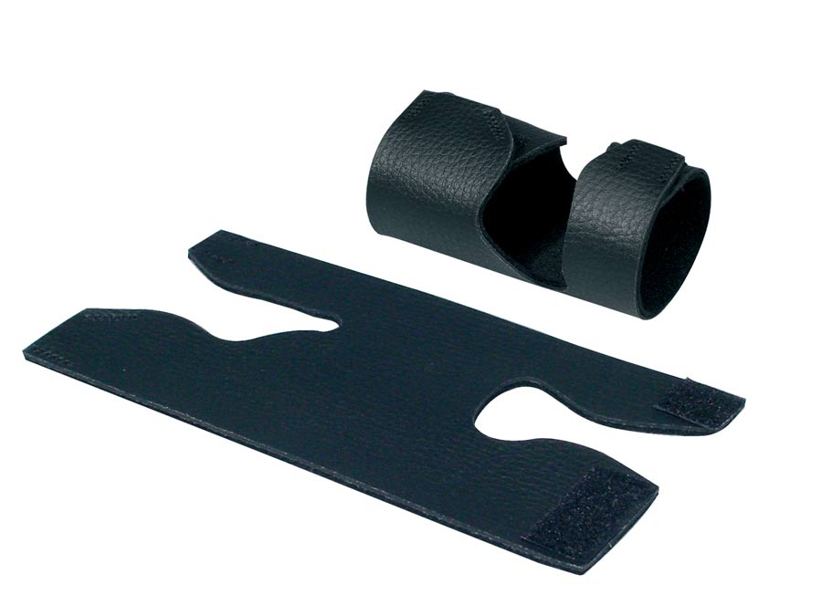 Boston VB10 Ventielbeschermer voor trompet, leder look, zwart, met velcro