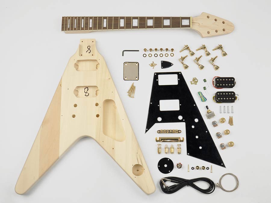 Boston KIT-FV-10 Gitaar zelfbouwpakket, FV-model, basswood body, 22 frets, bolt-on neck