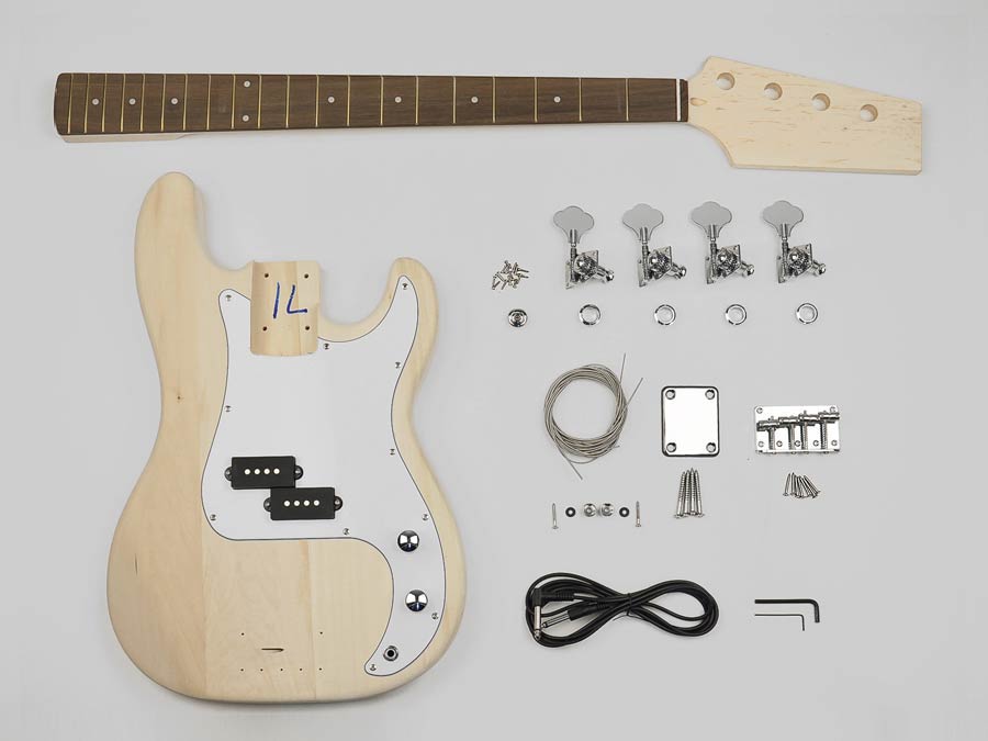 Boston KIT-PB-10 Basgitaar zelfbouwpakket, Puncher Bass model, basswood body, 20 frets