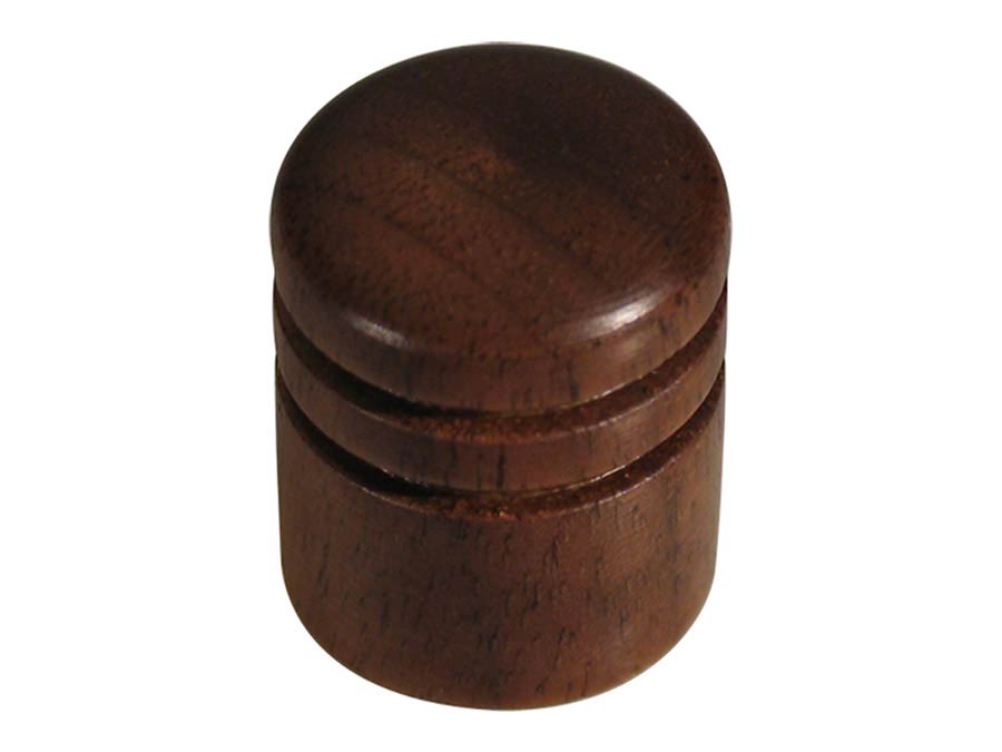 Boston KWW-360 Dome knob, wood, 2 rings, 15x18mm, walnut