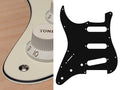 Boston SL-313-VW Slagplaat, Stallion, 3 ply, vintage white, standaard, SSS, 3 pot holes, 3-5 switch, linkshandig