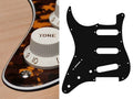 Boston SL-313-RY Slagplaat, Stallion, 3 ply, tiger yellow, standaard, SSS, 3 pot holes, 3-5 switch, linkshandig