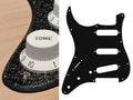 Boston SL-213-SBK Slagplaat, Stallion, 2 ply, sparkling black, standaard, SSS, 3 pot holes, 3-5 switch, linkshandig
