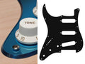 Boston SL-213-MU Slagplaat, Stallion, 2 ply, mirror blue, standaard, SSS, 3 pot holes, 3-5 switch, linkshandig