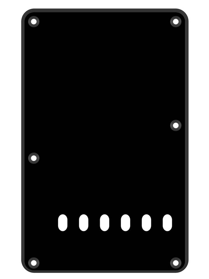Boston BP-113-B Rugplaat, string spacing 11,2mm, zwart, 1 ply, standaard Stallion, 86x138mm