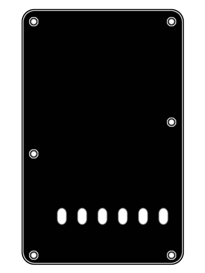 Boston BP-313-B Rugplaat, string spacing 11,2mm, zwart, 3 ply, standaard Stallion, 86x138mm