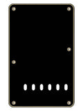 Boston BP-313-BC Rugplaat, string spacing 11,2mm, zwart & cream, 3 ply, standaard Stallion, 86x138mm