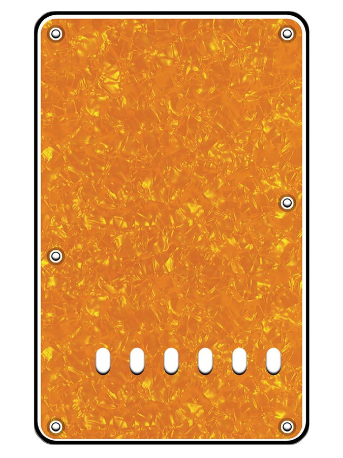 Boston BP-313-PY Rugplaat, string spacing 11,2mm, parel geel, 3 ply, standaard Stallion, 86x138mm
