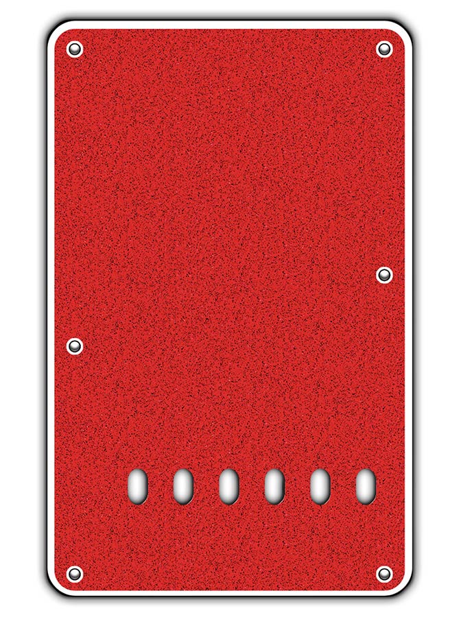 Boston BP-213-SRD Rugplaat, string spacing 11,2mm, glinsterend rood, 2 ply, standaard Stallion, 86x138mm